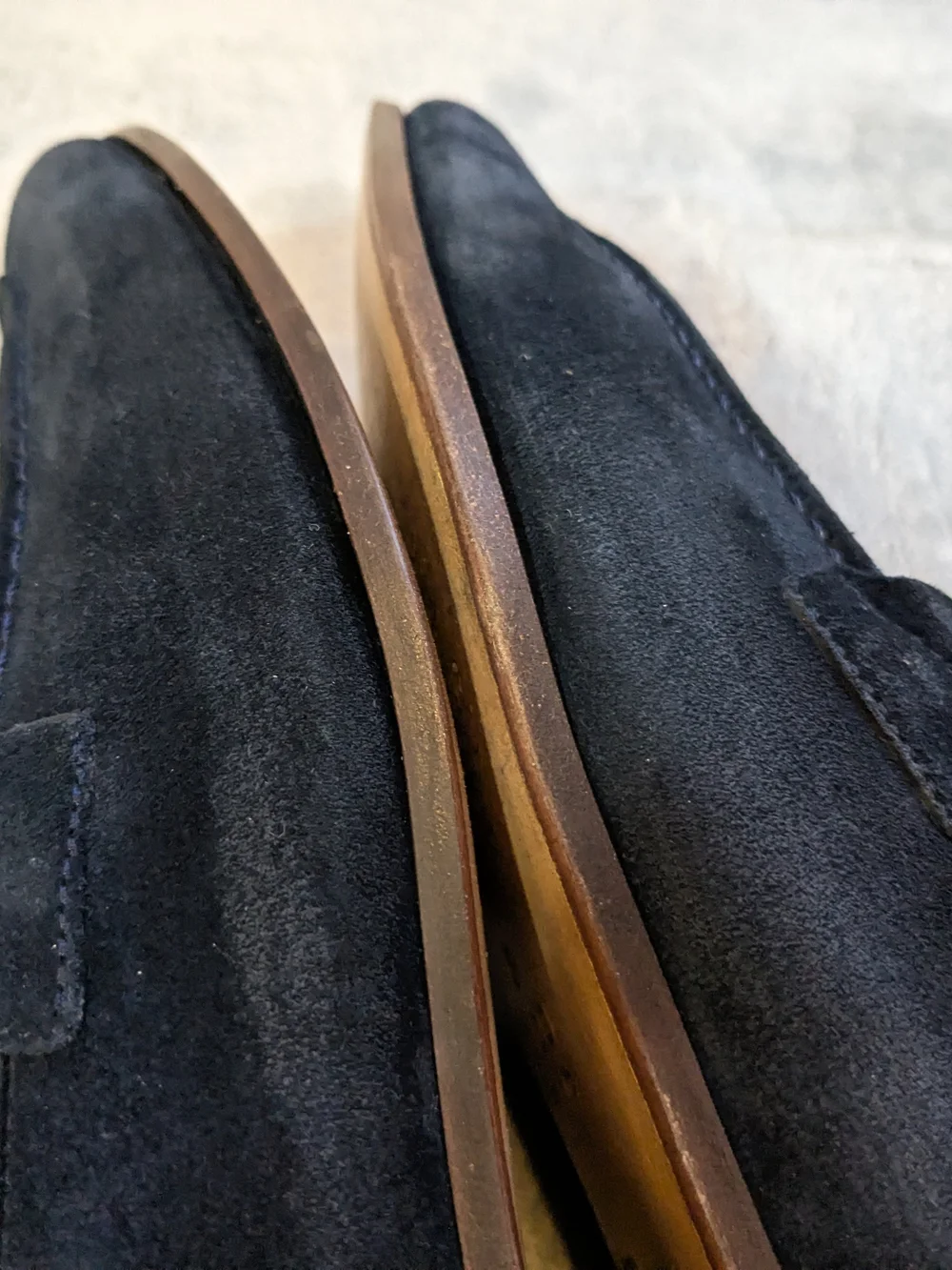 Gucci Men’s Navy Suede Horsebit Loafers US 9